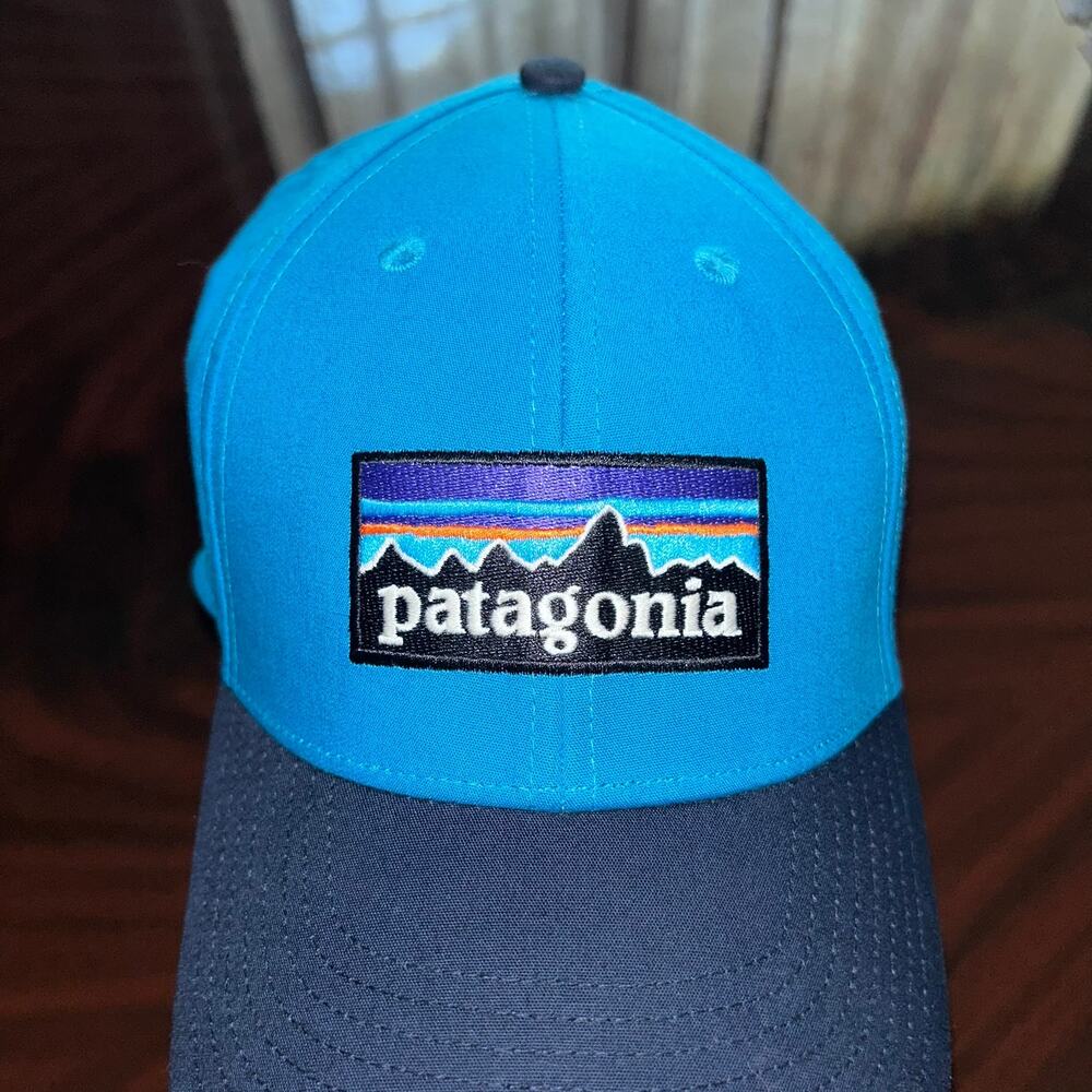 Patagonia P-6 Label Trad Cap Turquoise Blue Baseball Hat Unisex
